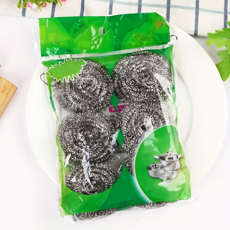 

6pcs Steel - Reusable, Non-scratch Cleaning For & - For , Bathroom, - For & Restaurant Use