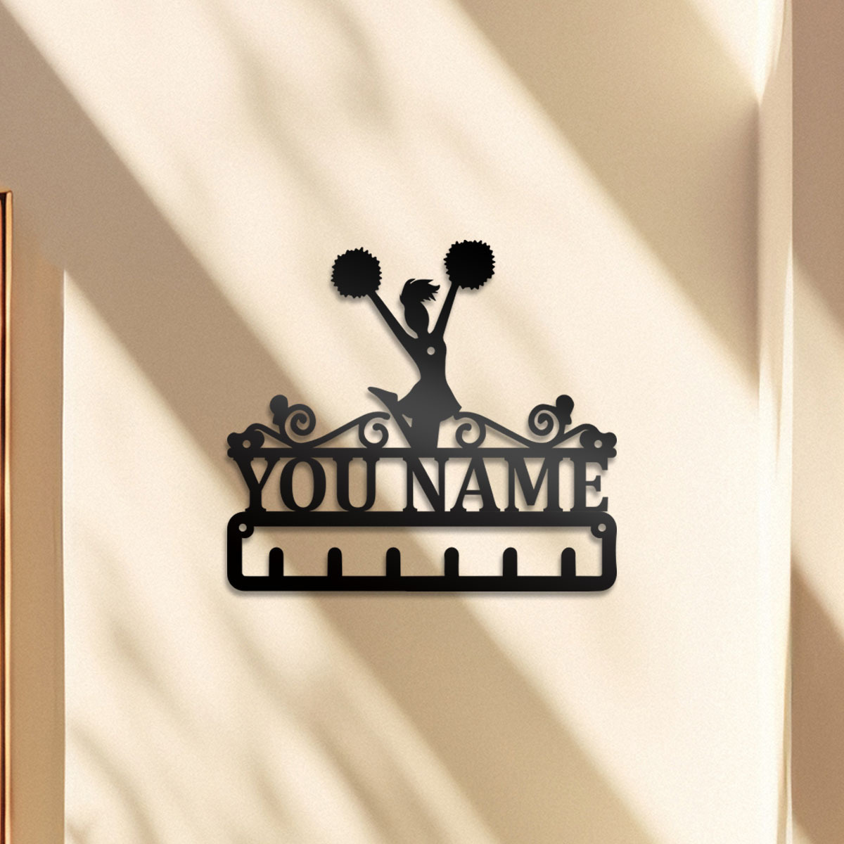 

1pc Medal Hanger Metal , Custom Cheerleader Name Metal Sign, Metal Holder, Home Metal Wall Decor