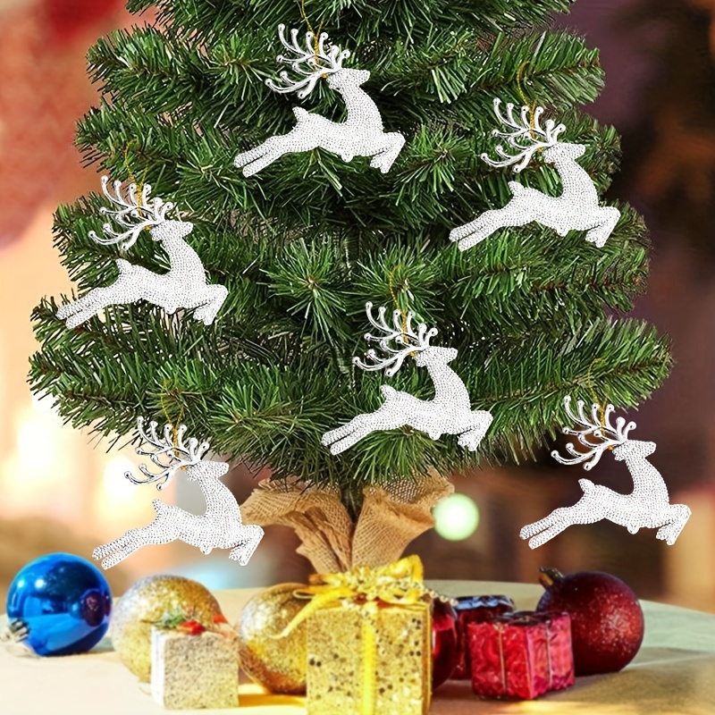 

6/12 Christmas Party Reindeer Decorations Christmas Tree Pendant Garland