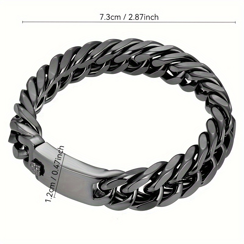 Joyería de Moda Nueva para Hombres: Pulsera Doble Tejida con Baño de Oro al Vacío, Estilo Grueso y Colores Hip-Hop