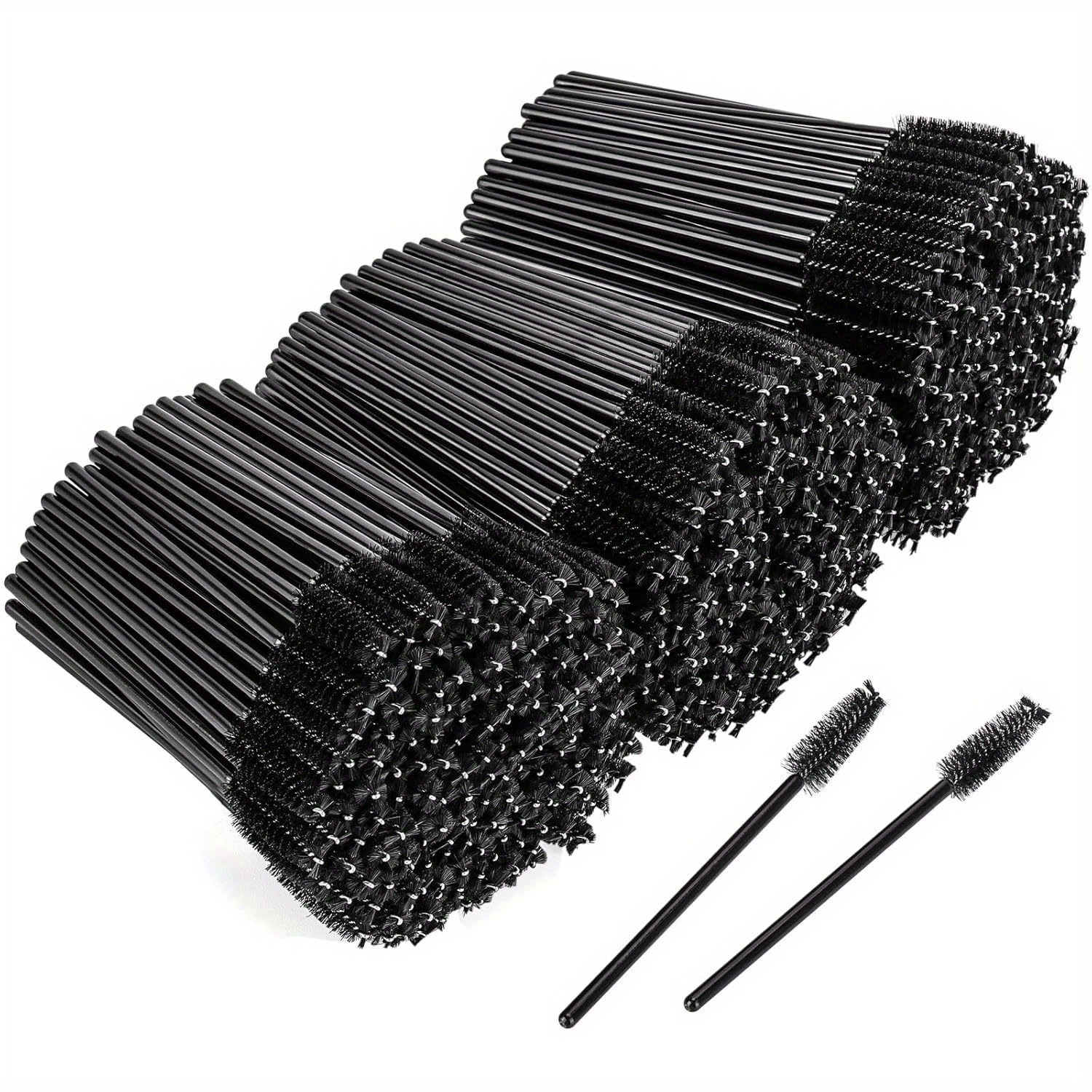 

300/500 Pcs Disposable Mascara Wands, Nylon Eyelash Brushes, Unscented, Abs Plastic Handle, For Normal Skin, Lash Extension