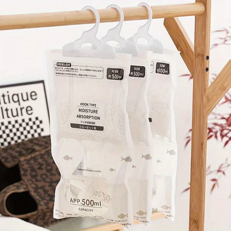 

Hook Type Moisture Absorption Bags - 1/2 Set (8/16pcs) - Plastic, Hanging, , , Suitable For Closet, Kitchen, Bathroom, And More - No Power Required