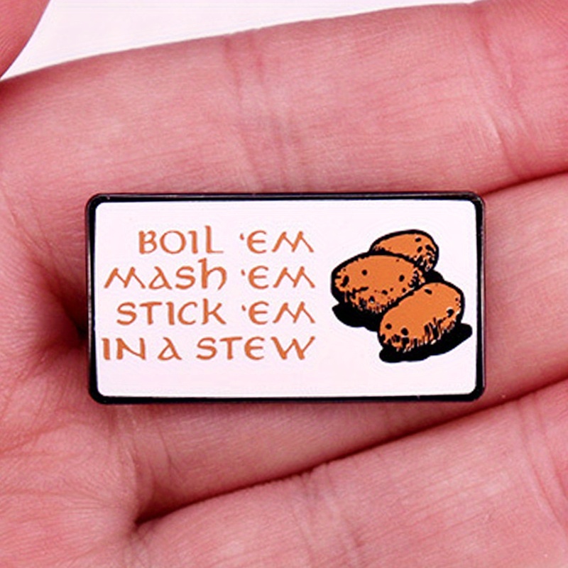 

Interesting Potatoes Stewed Brooch Fun Badges Lapel Pin