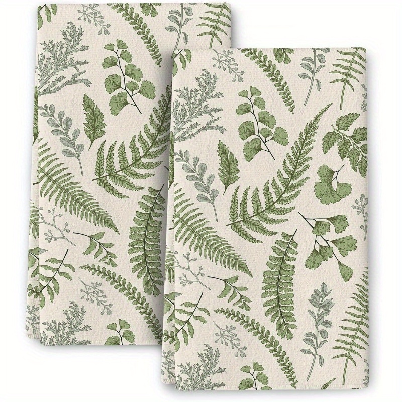 

2pcs Set Of 18x26" Kitchen Towels - , Polyester With Fun & Herbs Design - Home Decor & Holiday Gifts