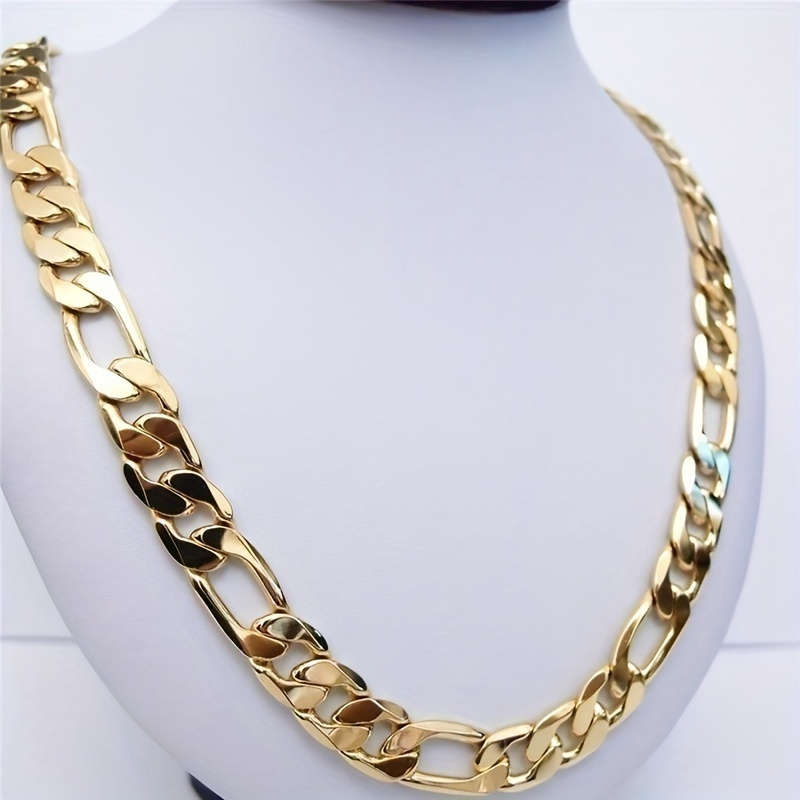 

1pc Chain Necklace - Sturdy Alloy Construction, Fashionable Link Pendant - 's Accessory, Perfect Gift For Father's Day &