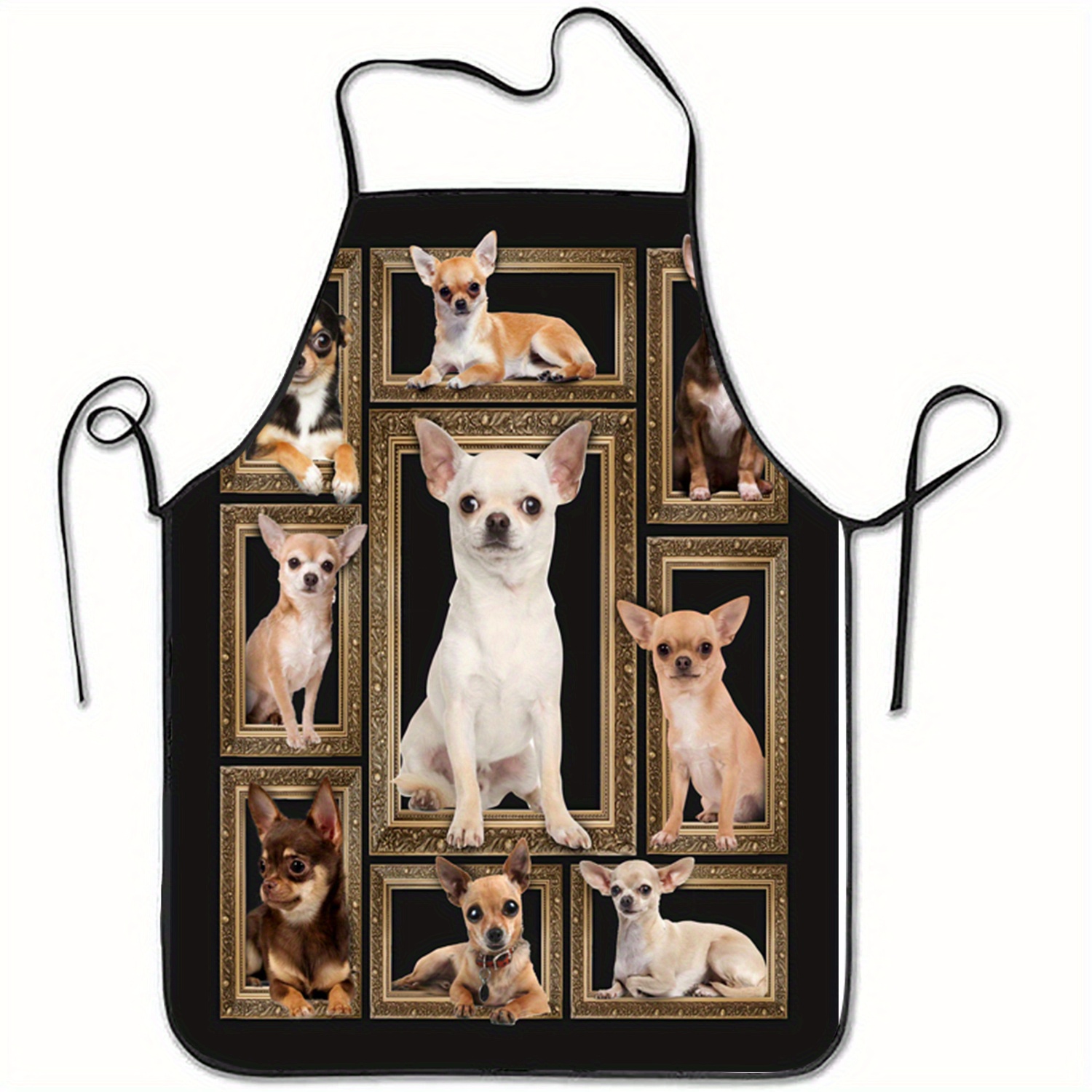 

Chihuahua Dog Print Sleeveless Polyester Apron For Cooking, Baking & Kitchen Tasks - Home Use