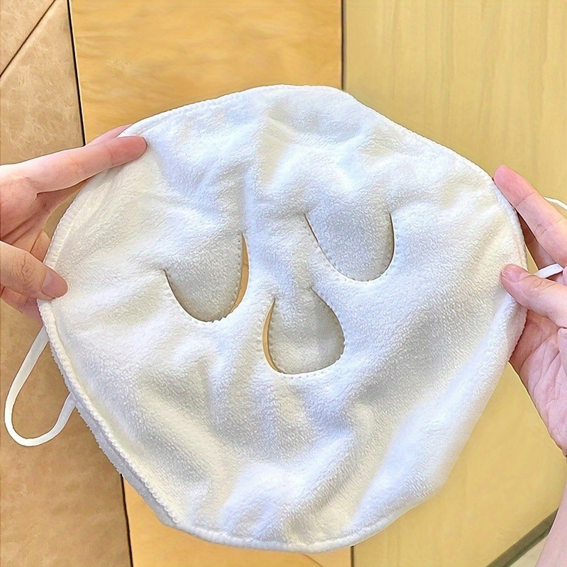 

1pc Reusable Facial Steamer Towel Mask, Unscented Hot Compress Face Towel For Moisturizing Skin Care, No Electricity Or Battery Needed, Ideal For Home And Use