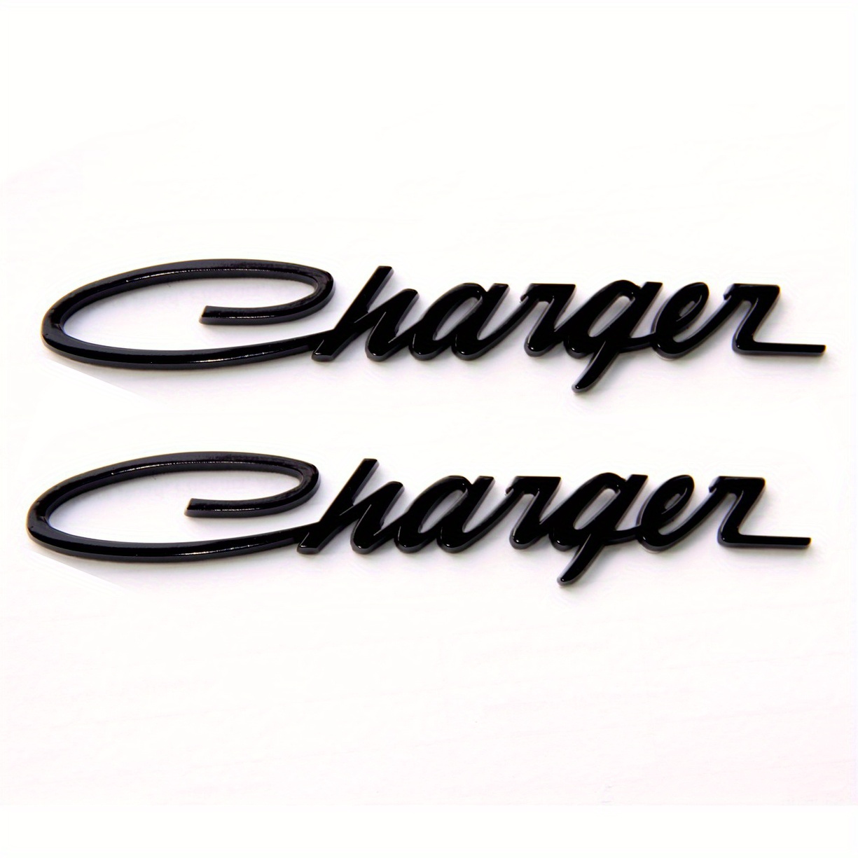 

2pack Charger Emblem Door Rear Badge Compatible With For Charger 2005-2024 Black And With Adhesive On Back