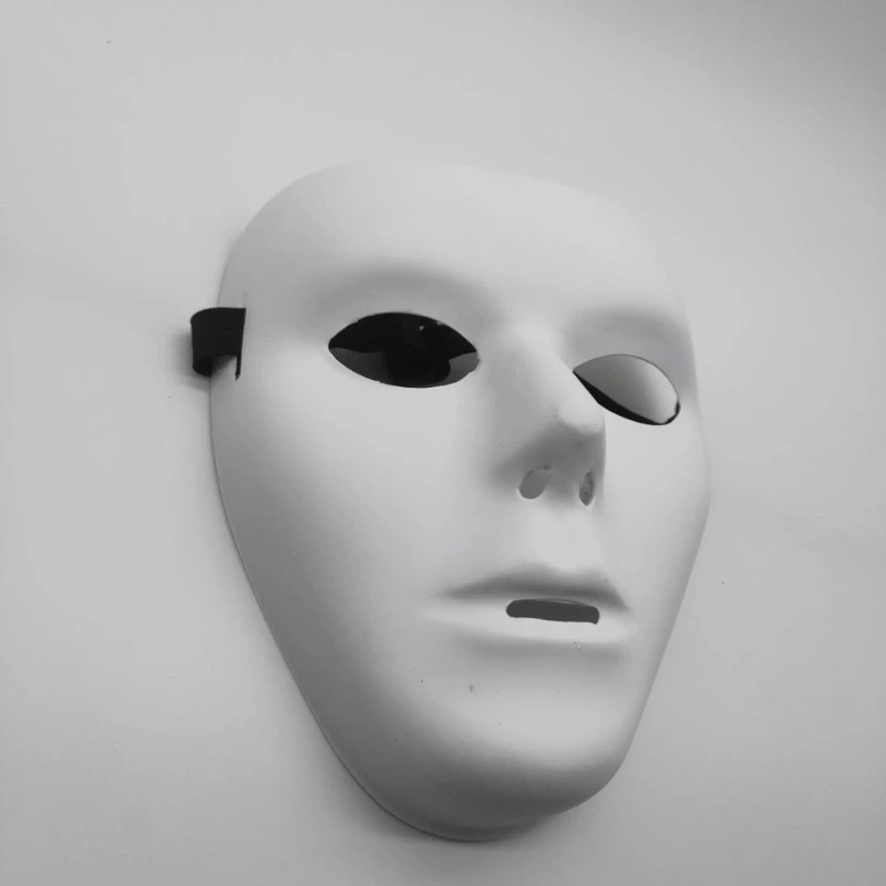 

Funky White Full Face Mask For Men - Hip-hop, Dance & Party Costumes