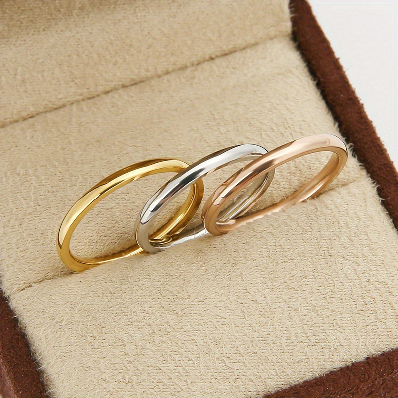 TEMU A Set Of 3 Rings, Multiple Rings, Minimalist Rings, Fashionable Rings, Hoop Rings, Women's Rings