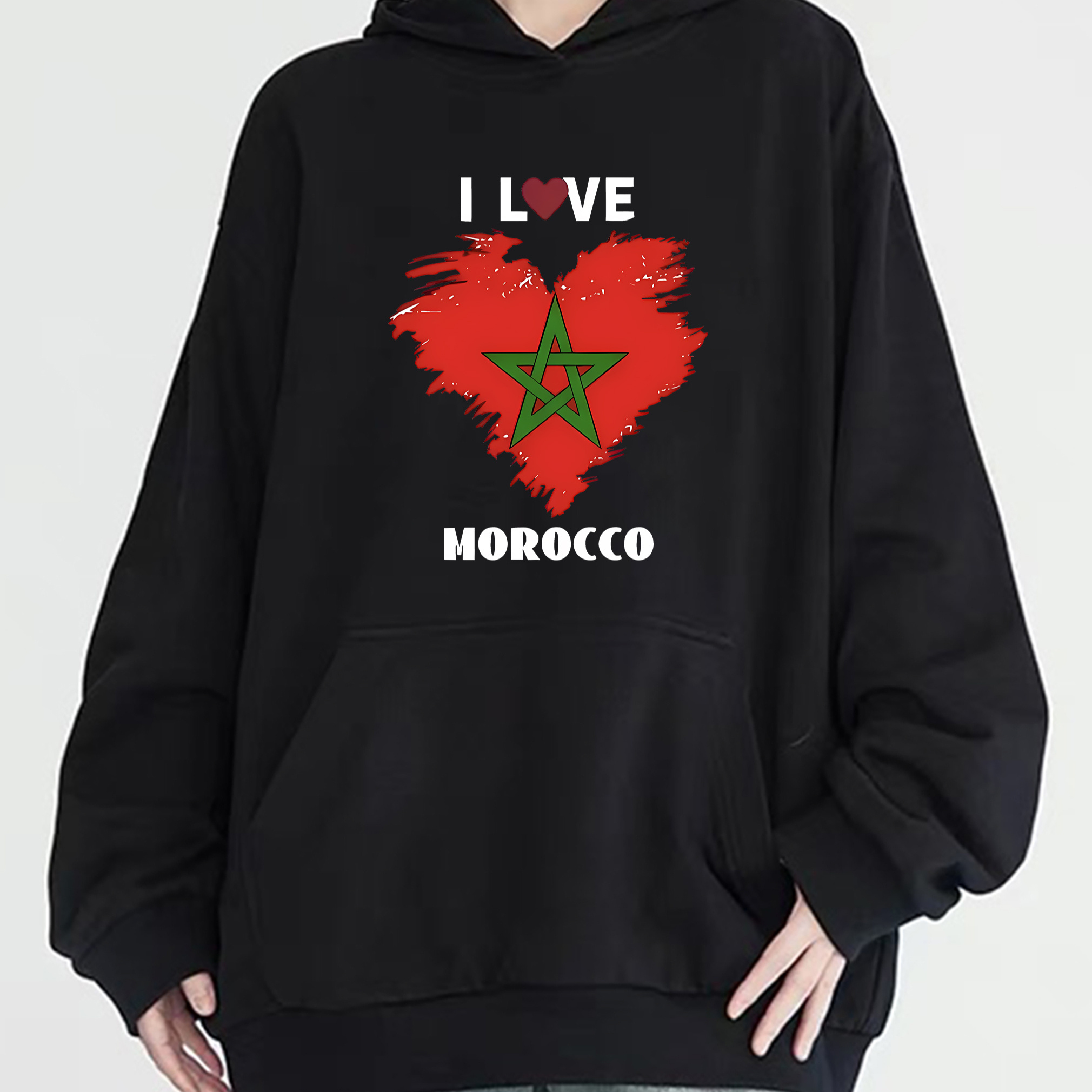 

Hoodie Décontracté pour Femme avec Imprimé Marocain - Manches Longues, Col Rond avec Poches, Pull en Confortable pour & l'Hiver