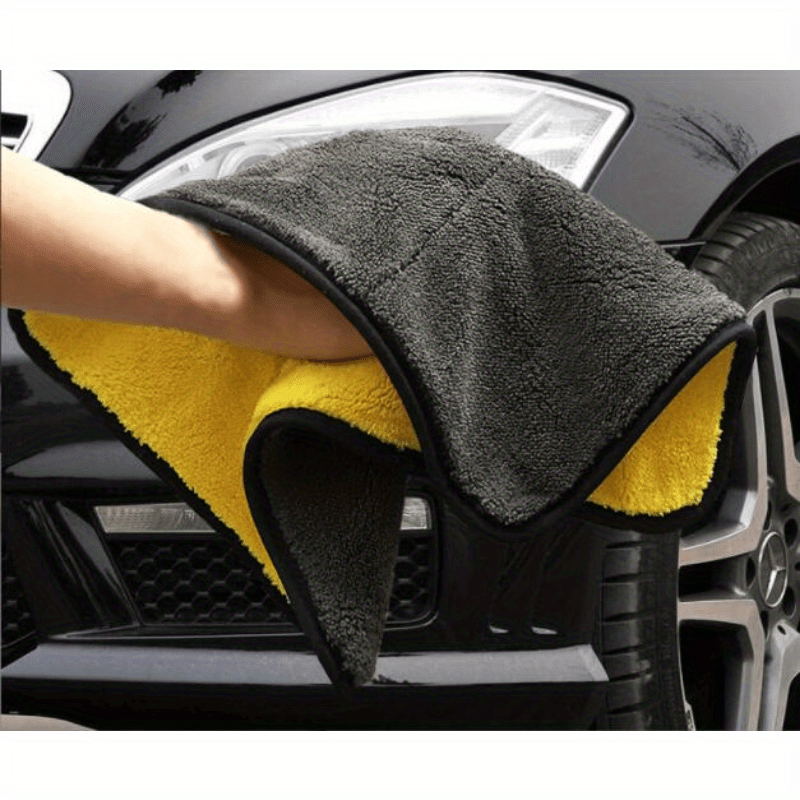 1pc Premium Microfiber Car Cleaning Towel - Ultra-Soft Dual-Sided Cloth for Effective Auto Detailing, Washing, and Drying, 0.2 g/?, Compact Design for Easy Storage, Ideal for Vehicles and Home Use, Car Care Accessory | Compact Cleaner | Microfiber Fabri