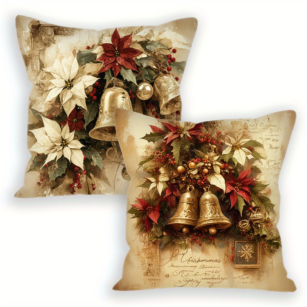 

2pcs, Christmas - And Comfortable Sofa For , Bedroom, And Car - No - 18x18 , Bow, Decor, Sofa Decor, Christmas Decoration,