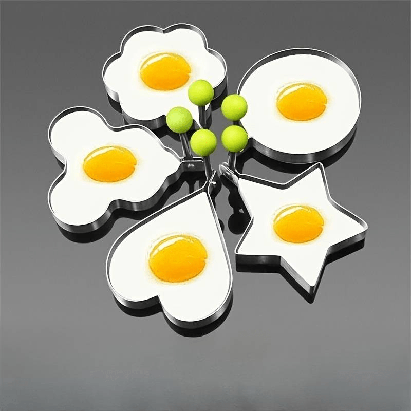 5pcs egg mold set non stick stainless   rice ball shapes for creative breakfasts     use details 4