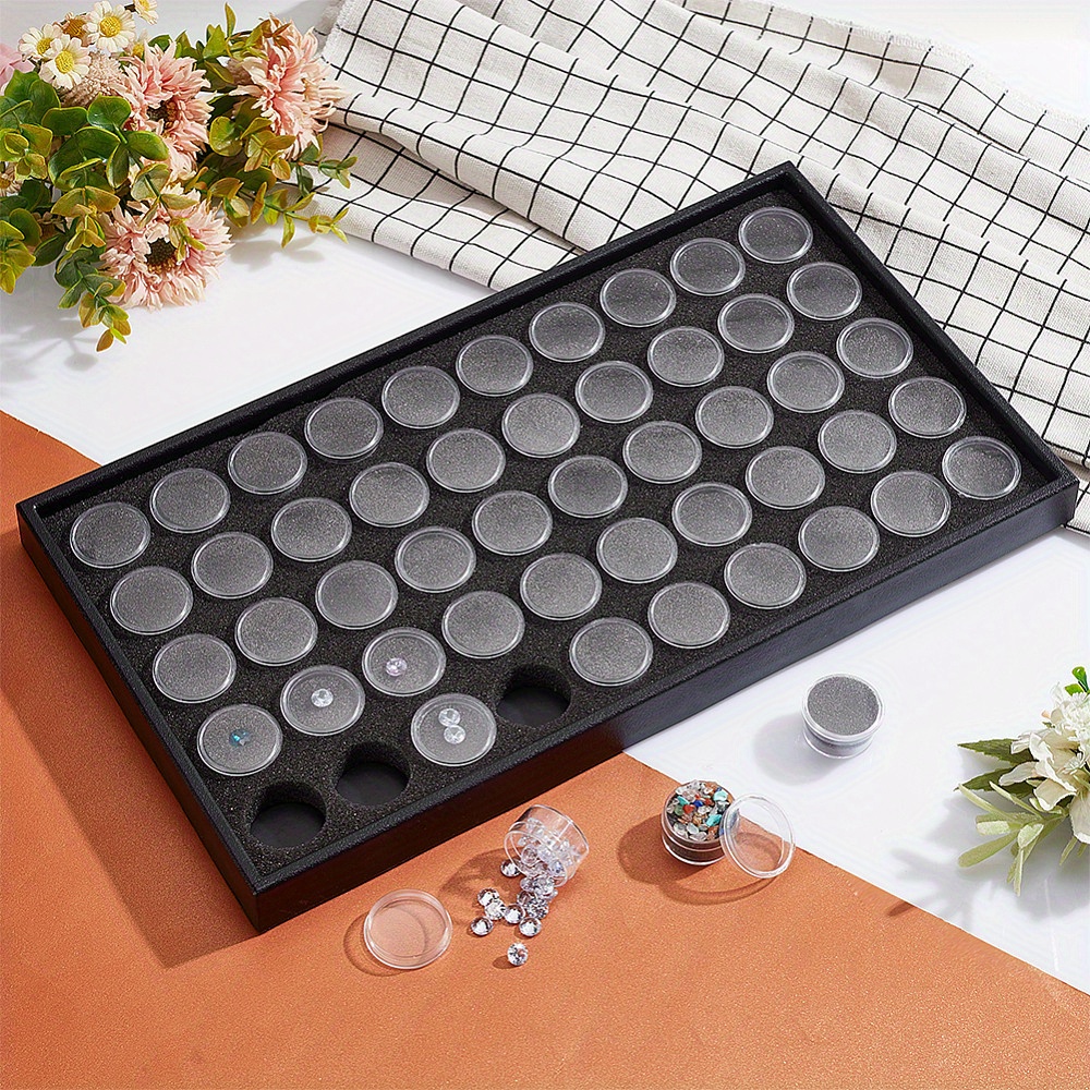 

1set Plastic Art Tool Art Storage Box 50pcs Clear 3.2x1.75cm Diameter: 25.5mm 50pcs/set