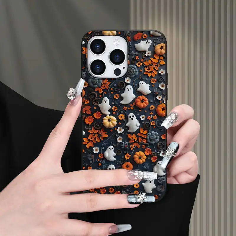 cartoon ghost halloween pumpkin printed case Temu Greece