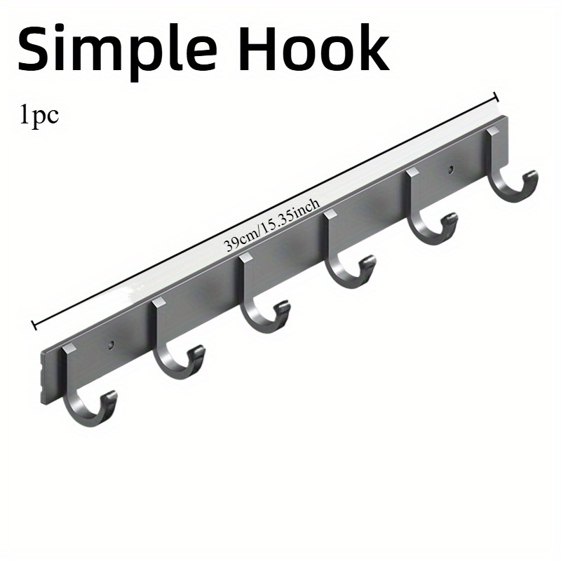 

1pc Easy-install Over-the-door Hook - Stylish Aluminum Clothes Hanger, No-drill Wall Rack For