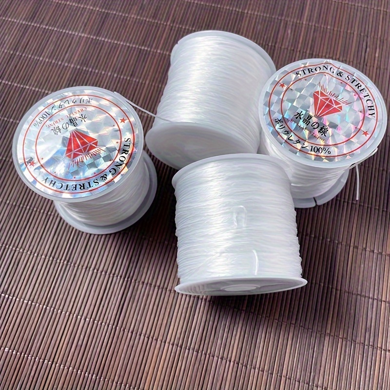 1pc durable and elastic rubber beading cord, 50.0 meter long, suitable for DIY jewelry making, versatile elastic string for bracelets and necklaces - 1pc