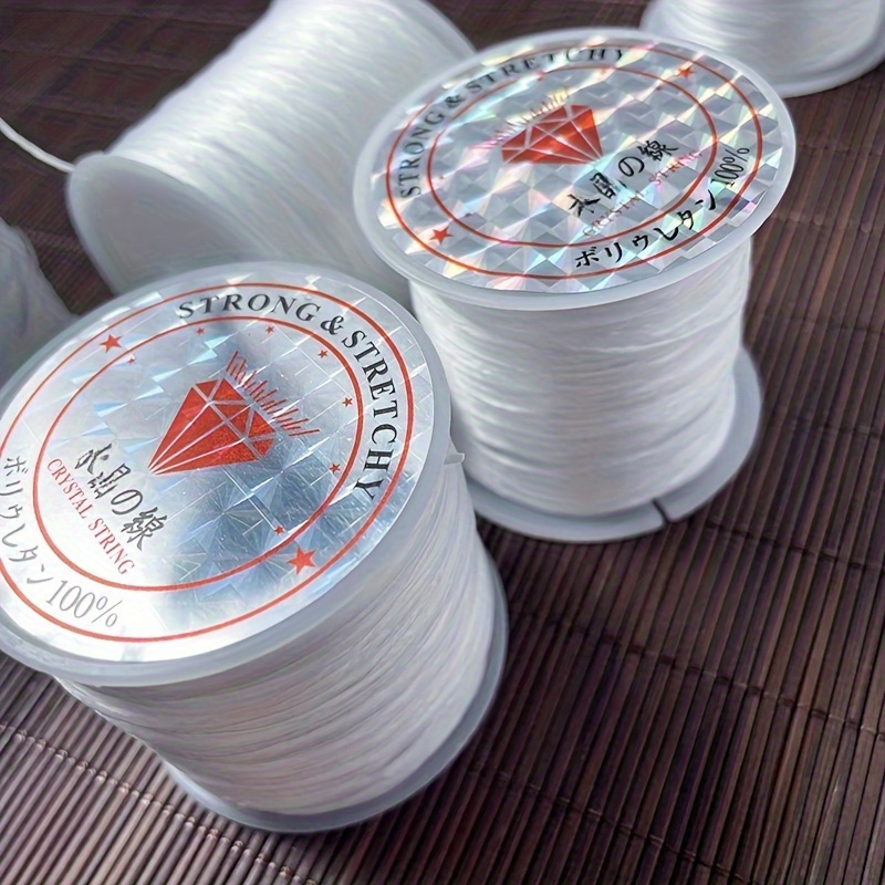 1pc durable and elastic rubber beading cord, 50.0 meter long, suitable for DIY jewelry making, versatile elastic string for bracelets and necklaces - 1pc
