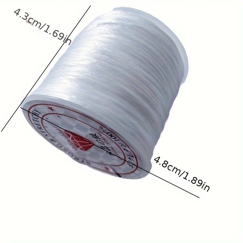 1pc durable and elastic rubber beading cord, 50.0 meter long, suitable for DIY jewelry making, versatile elastic string for bracelets and necklaces - 1pc