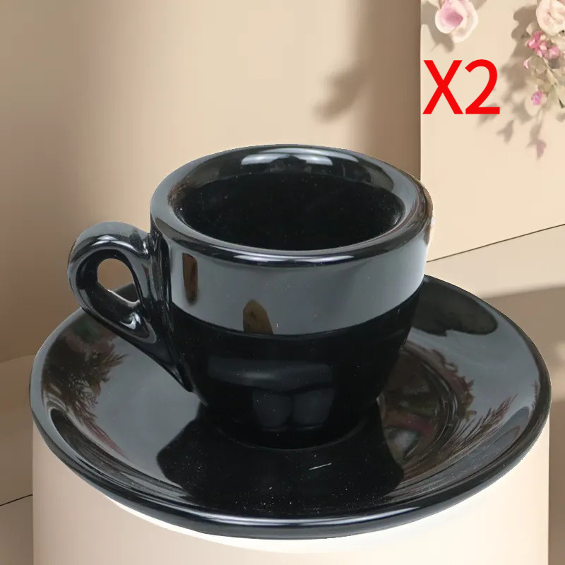 1/2 Competition Level 9mm Italian Espresso Espresso Cup And Saucer 50ml High-end Coffee Cup 50ml
