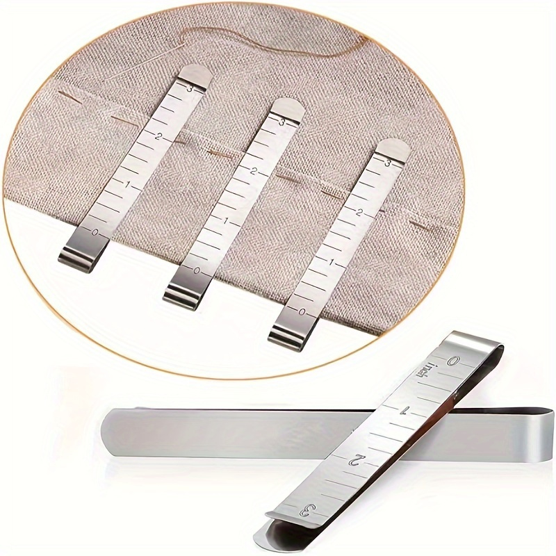 

3- Metal Sewing -in Measuring - Hemming & Quilting Accessories