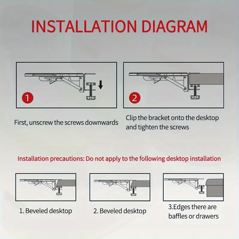 1pc ergonomic folding arm support for desk rotatable computer elbow pad no punch installation wrist rest for office use unscented no electricity or batteries needed details 4