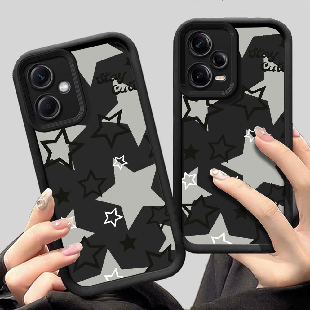 

Cartoon Stars Fasion Phone Case For Xiaomi Poco C61 F5 M3 X3 Pro Nfc X4 Gt X5 A3 12 13 13c 5g Shockproof Soft Cover Black Protection Shell