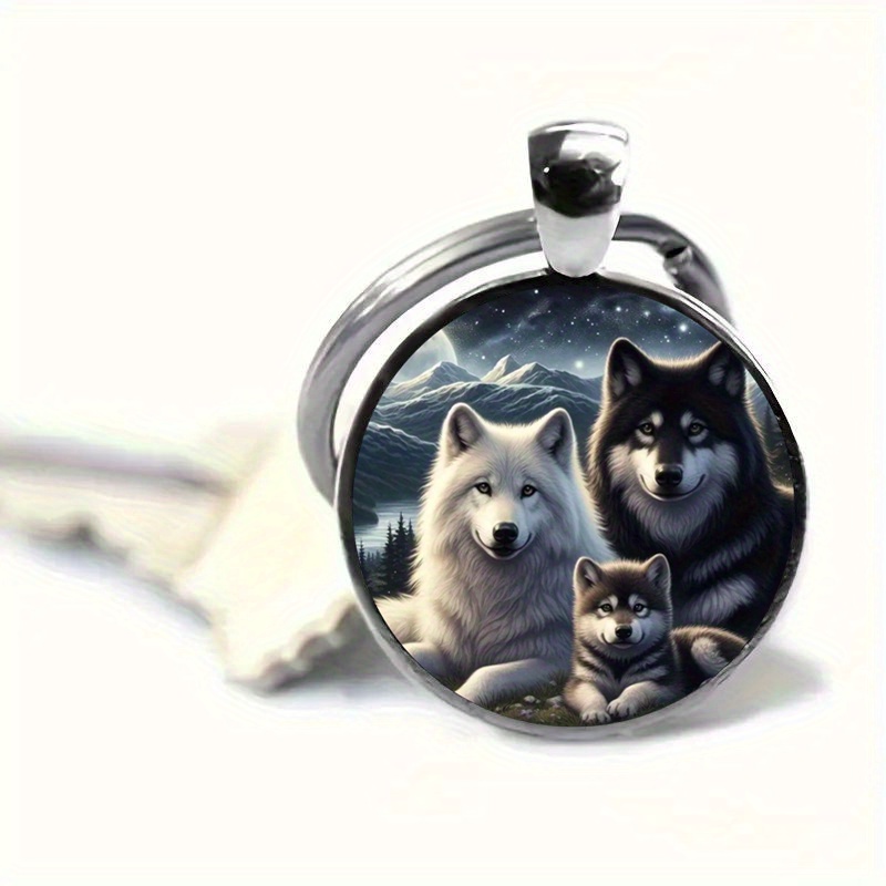 

Unique , Wolf Time Gem Keychain - Zinc Alloy, Bag & For Men - For Birthdays, Anniversaries, 's Day