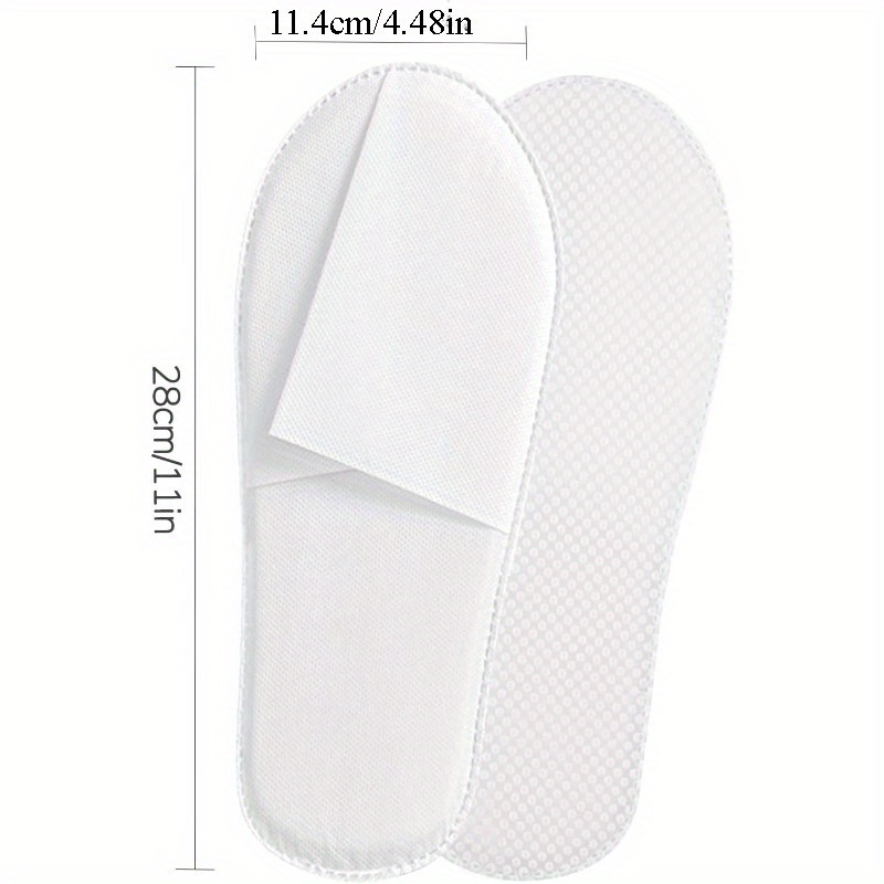 12 Pairs of Disposable Slippers, Non-slip Closed-toe Guest Slippers,  Lightweight and Comfortable for Hotels, Travel, Bathroom Supplies