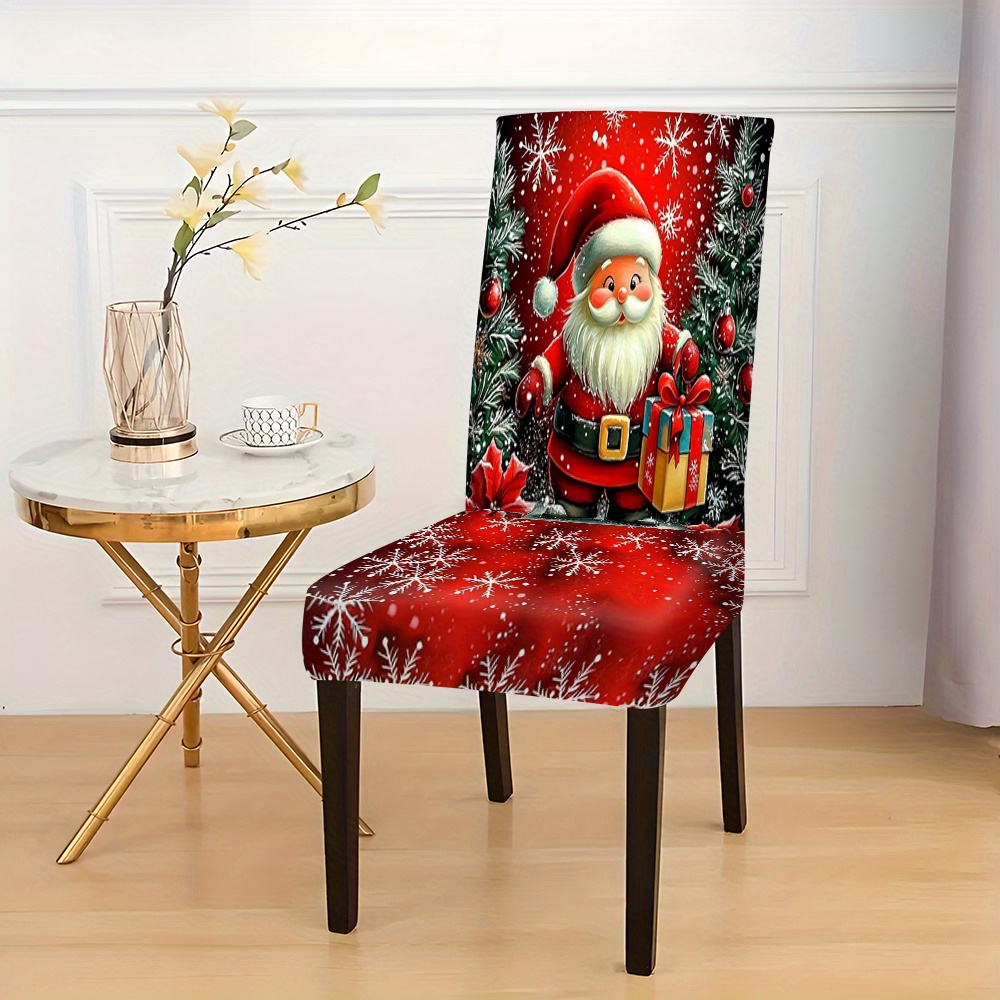 

2/4/6pcs Christmas Santa -slip And - Suitable For Wedding And Banquet And Comfortable Removable And Washable