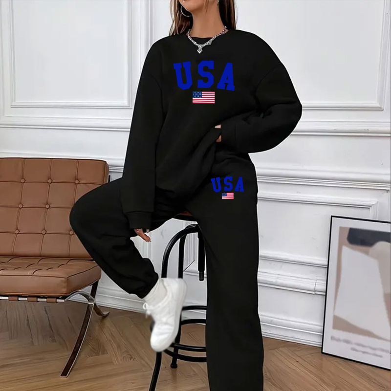 

Women's Usa Sweatshirt & Set - Long Sleeve, , Polyester , For Fall/