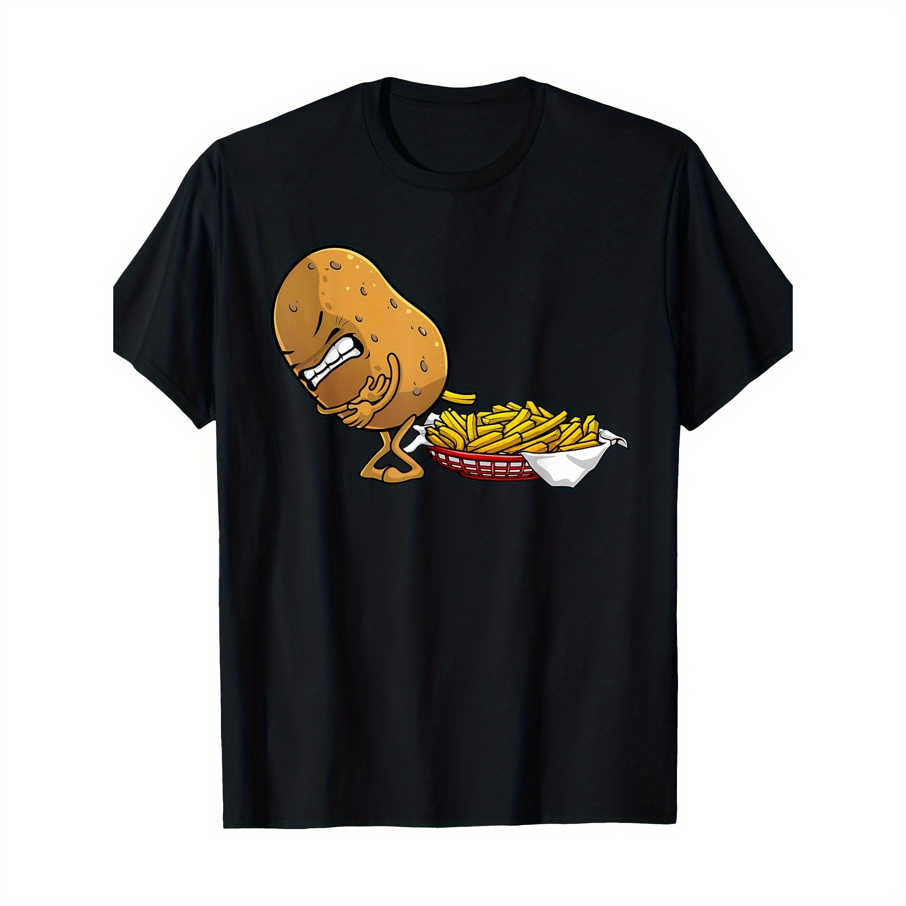 

Funny Design Men's Women's Potato Lovers T-shirt, Men's T-shirt, 220g