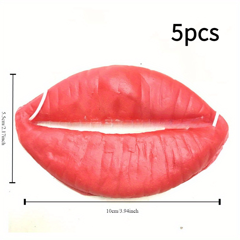 1/5pcs Thick Mouth Prank, Funny Novelty Pvc Gag Gift For Party Favors, Jokes And , Suitable For Teens And 14+