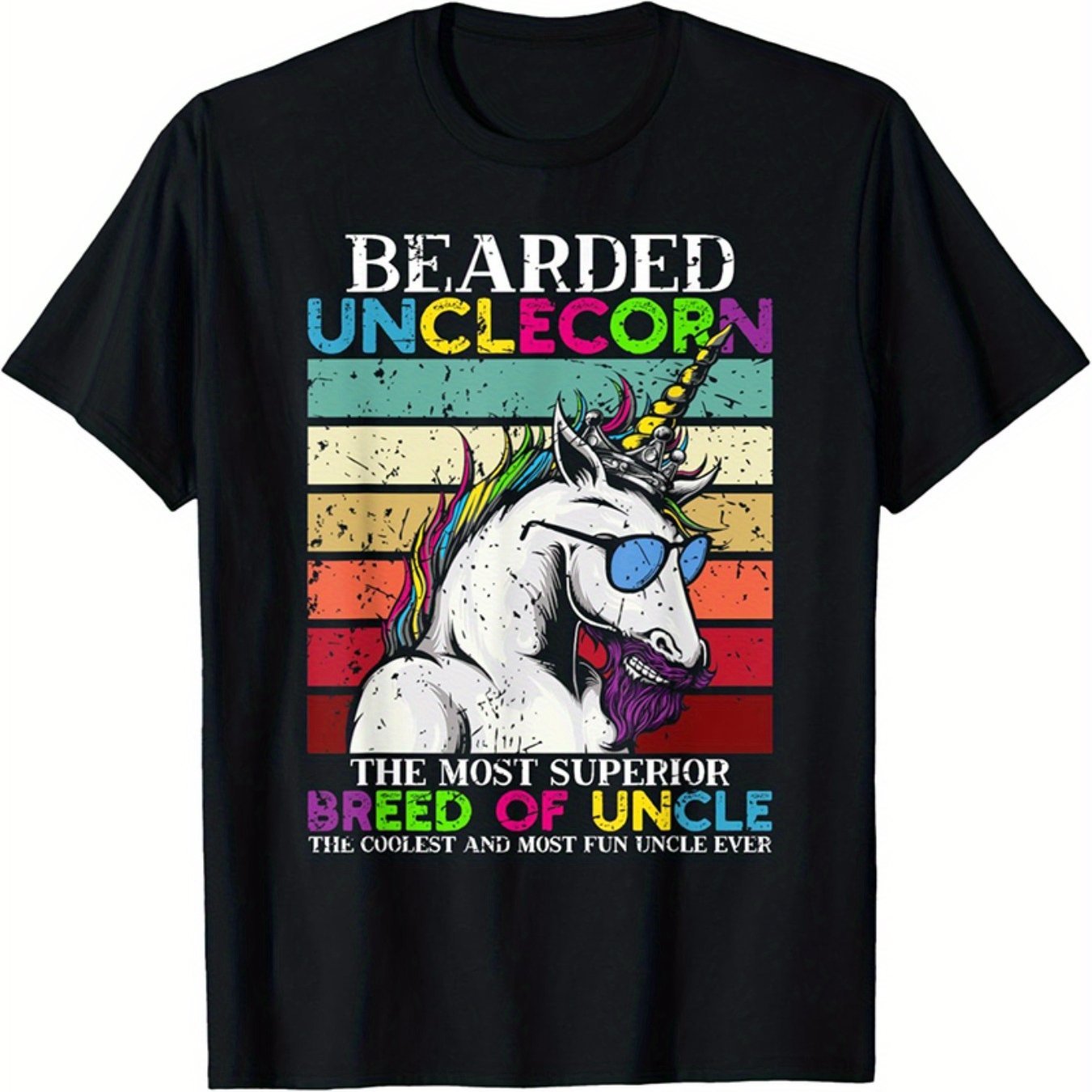 

Unicorn Guy Fun T-shirt With Beard