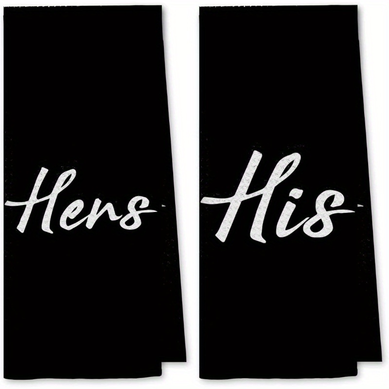 

Towel Set - 2pcs - Polyester Towels, & Bathroom Tea Towels, For ' Or 's Day , , 18x26