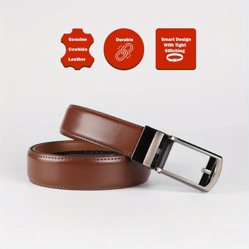 CHAOREN Riemen Heren - Herenriem Leer 35 mm Voor Jeans - Micro-Verstelbare Ratelriem Past Overal