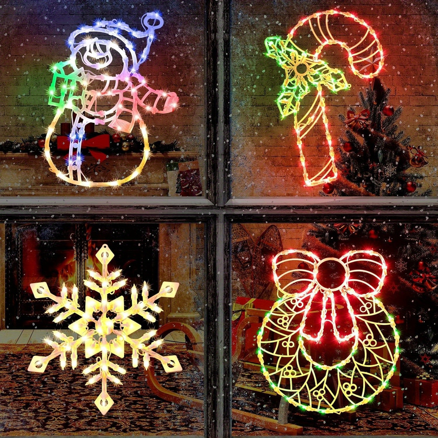 

4 Christmas Decorations, Lighted Wreath, , , And Christmas Decorations For Decorations