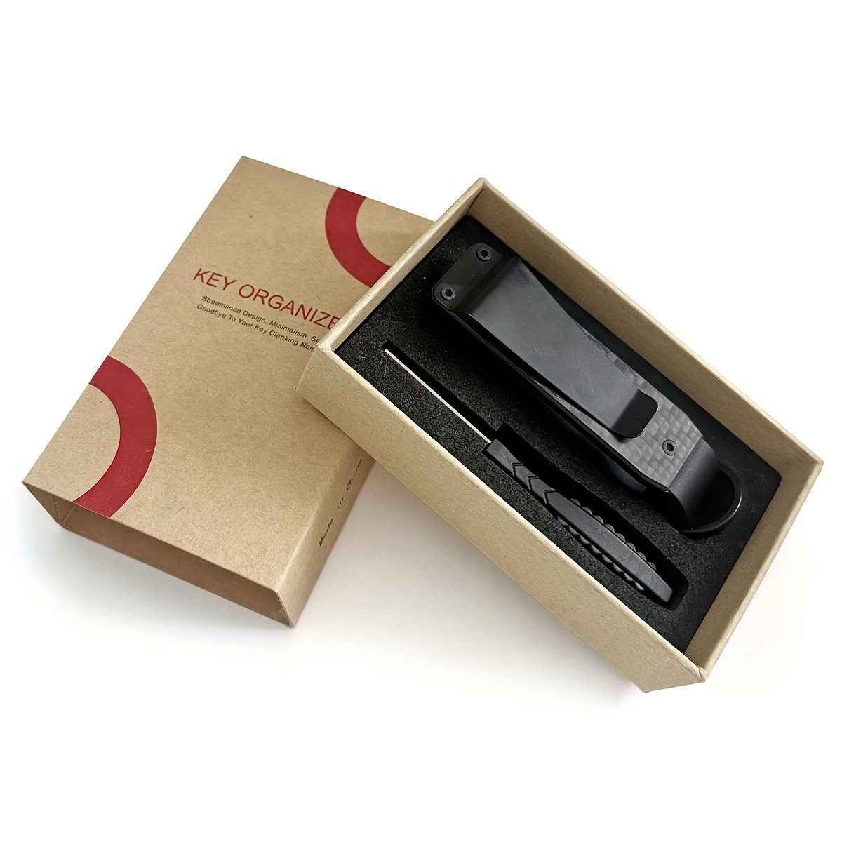 Aluminum Keychain Organizer with Flap Closure - Durable Metal Key Holder, Compact and Portable, Minimalist Design for Men and Women