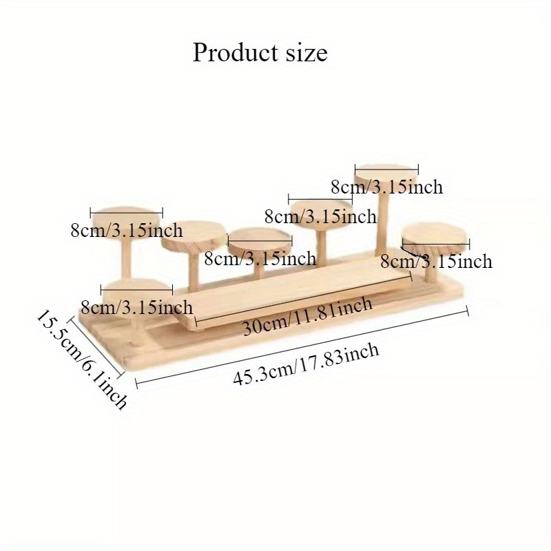 TEMU Solid Wood Hand Office Display Rack, Toy Collectible Showcase, Display Arrangement Flower Rack, Living Room Bedroom Decor, Material