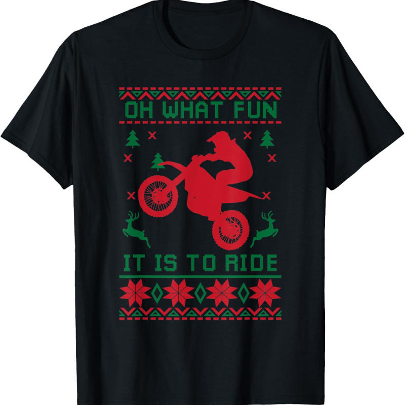 

To Ride Dirt Bike Christmas Motocross T-shirt, Kids T-shirt, Party T-shirt, , Breathable, Moisture Wicking, Casual Comfortable Top Streetwear Fashion Casual Summer Tee Crew Neck Short Sleeve T-shirt