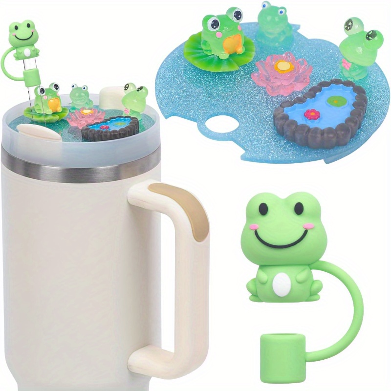 

Frog Mug Lid Accessory Charm Compatible, Accessory Charm, 40 Oz, With Silicone Straw Lid Cap For Insulated Mugs, Mugs - Compatible With Mugs