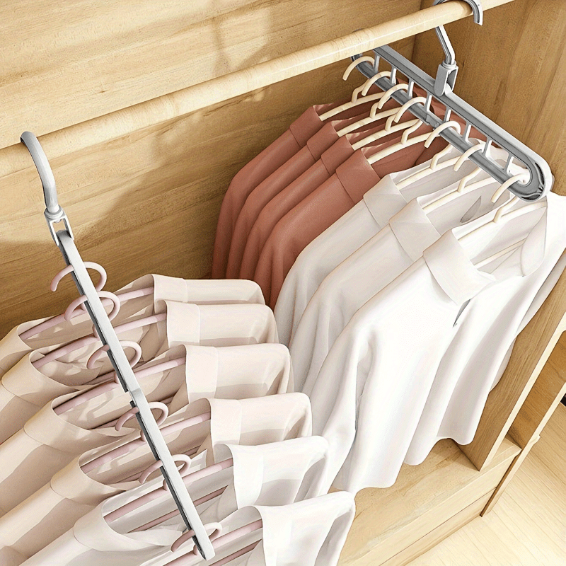 

3-piece Heavy-duty Foldable Plastic Hanger Set -9- Saving, Suitable For Wardrobes, Wardrobes, Homes, And Dormitories - High-quality Storage Rack, And Multifunctional Storage Solution