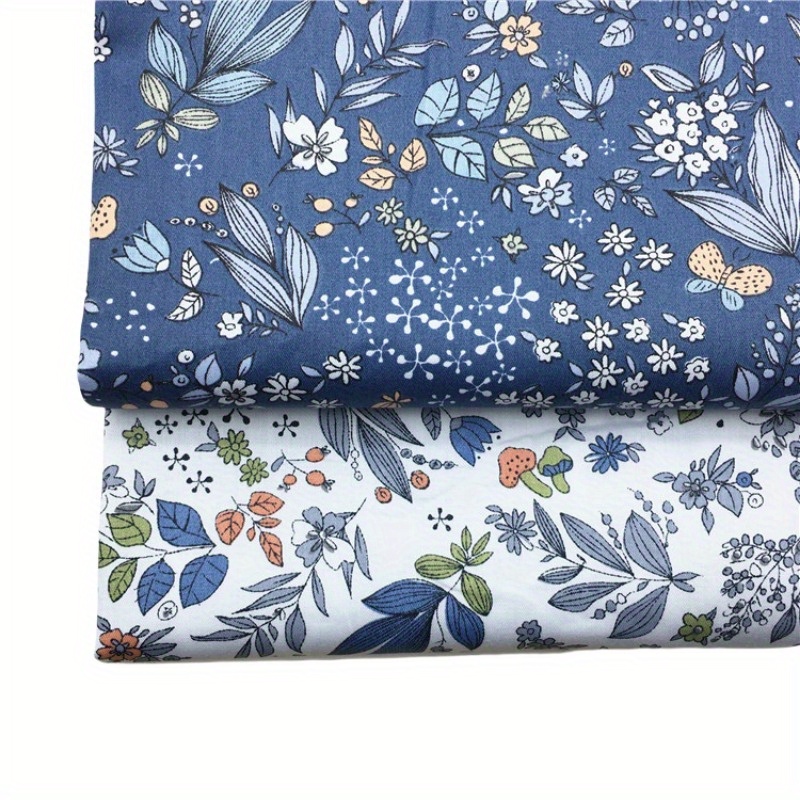 

1pc Pre-cut Cotton Fabric With Floral Print, Quilting & Sewing Material For Diy Crafts, Patchwork