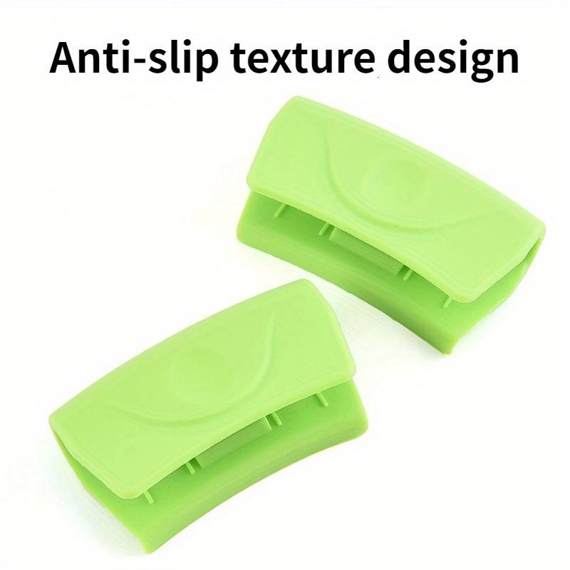 2pcs 1pair silicone hand clips heat resistant kitchen pot ear holders anti scalding oven microwave grips   high temperature kitchen accessories for cooking grilling and baking details 3