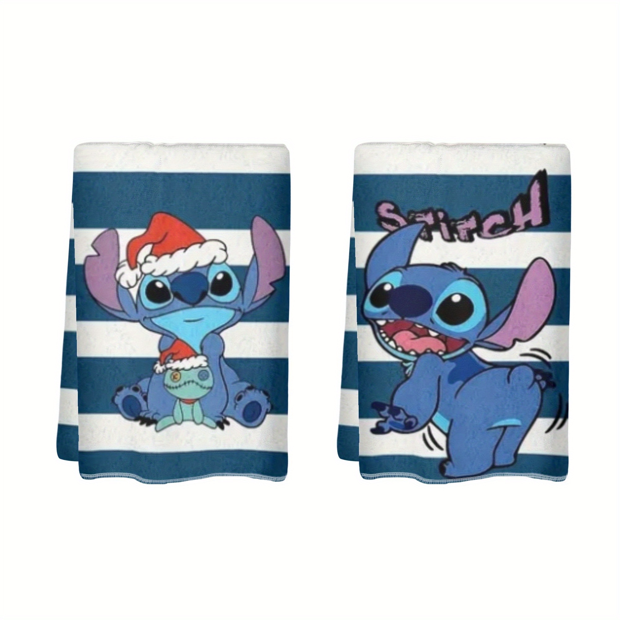 

Stitch-themed Quick Drying Hair Towels - 2-piece Set, Polyester, Woven, Unscented, Ideal For Curly & Normal Hair Types - Deluxe Absorbent Hair Towel Wrap