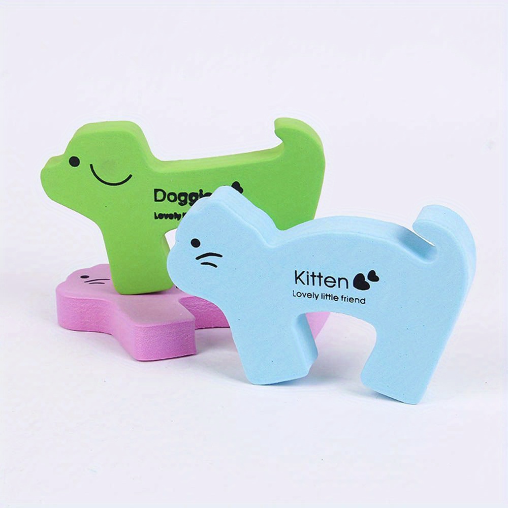 2 pack cute animal pattern   thickened sponge   anti   hand protection windproof door wedge no latex material details 5