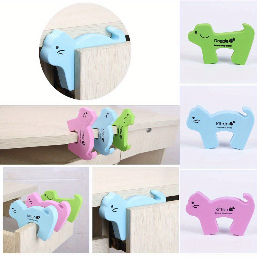 2 pack cute animal pattern   thickened sponge   anti   hand protection windproof door wedge no latex material details 8