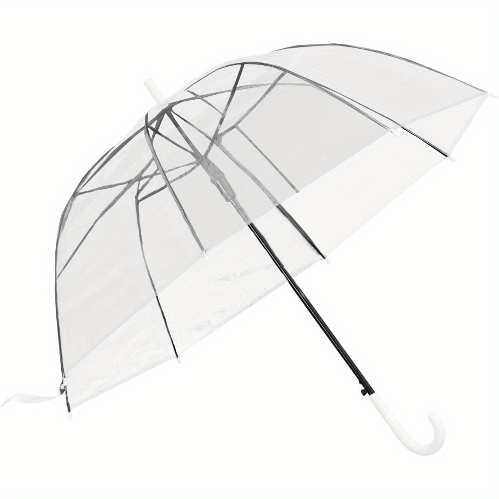 TEMU Umbrella Stick Umbrella Ø87 Cm Bell-shaped Umbrella Automatic Umbrella With C-handle Stylish Umbrella In