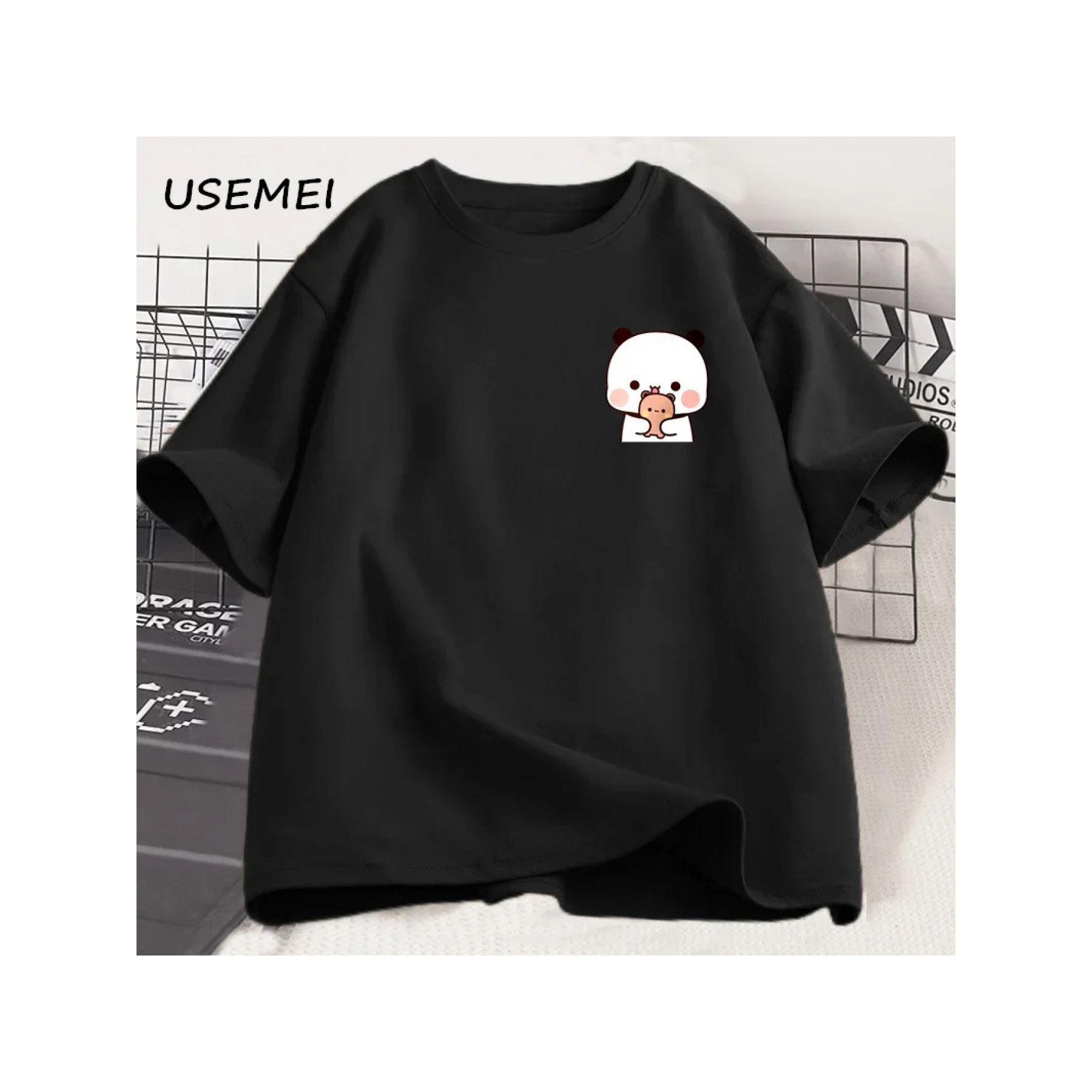 

Cloth Dudu And Their Baby T-shirt Fashion Couple T-shirt Women's Clothing Men' Casual Short-sleeved T-shirt Clothing